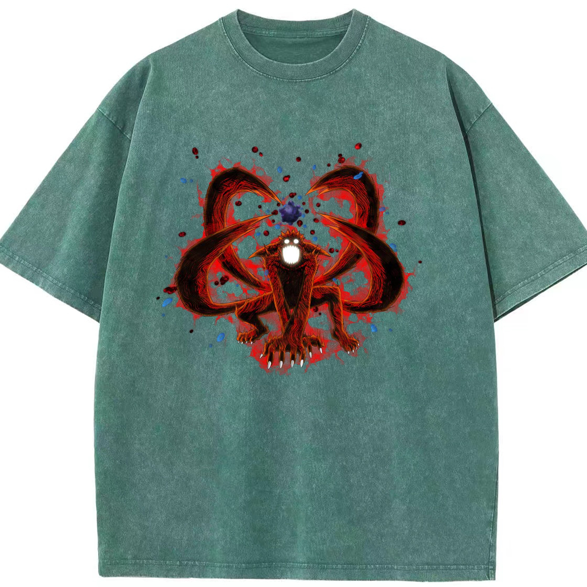 （画像用） NARUTO -ナルト- うずまき ナルト Uzumaki Naruto 綿100% ヴィンテージ風 半袖Tシャツ（フロントプリント）